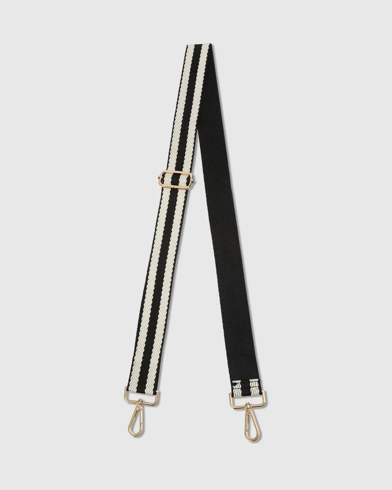 Kasey Stripe Crossbody Bag Black