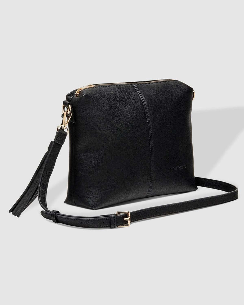 Kasey Stripe Crossbody Bag Black