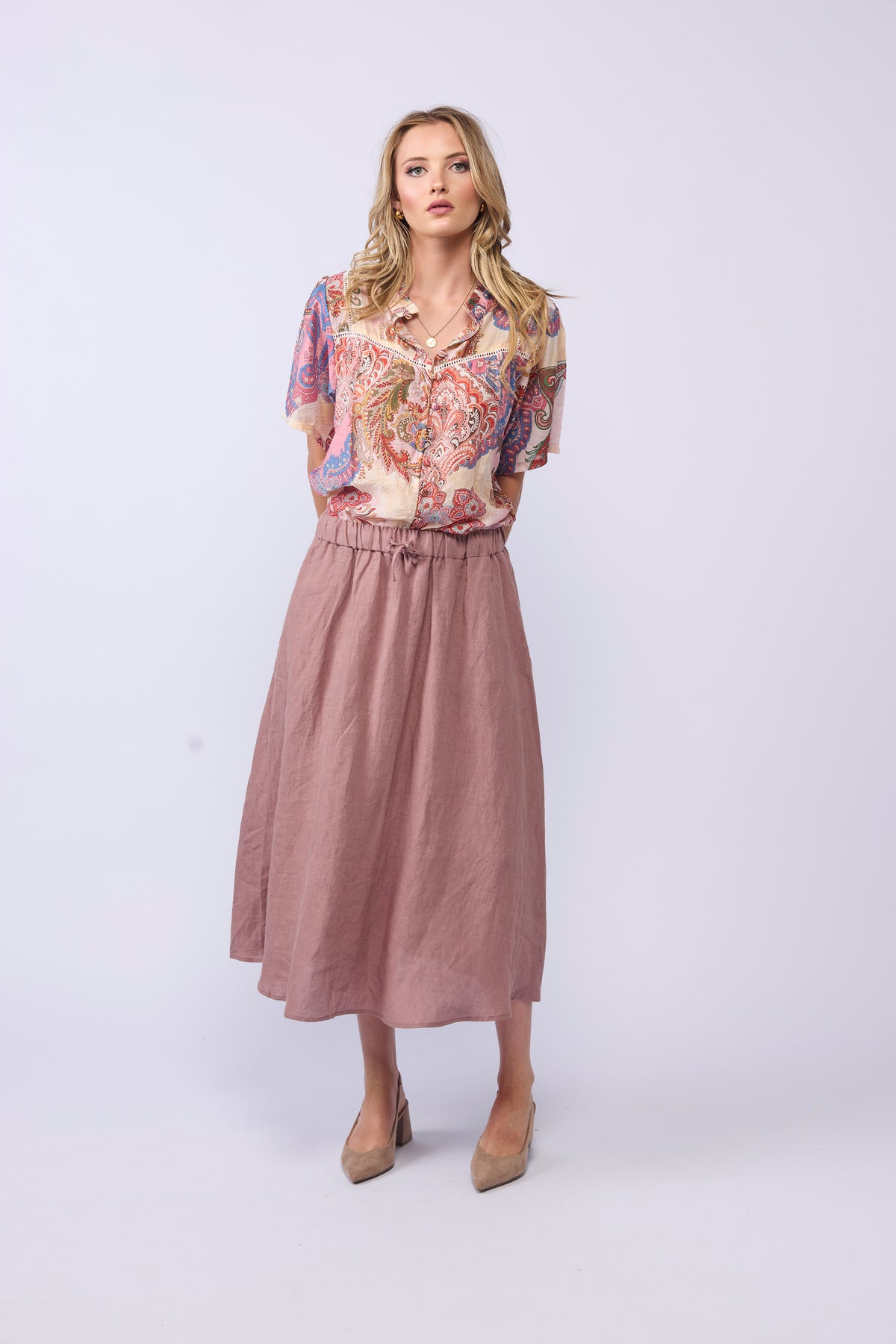 Go To Skirt Dusky Rose